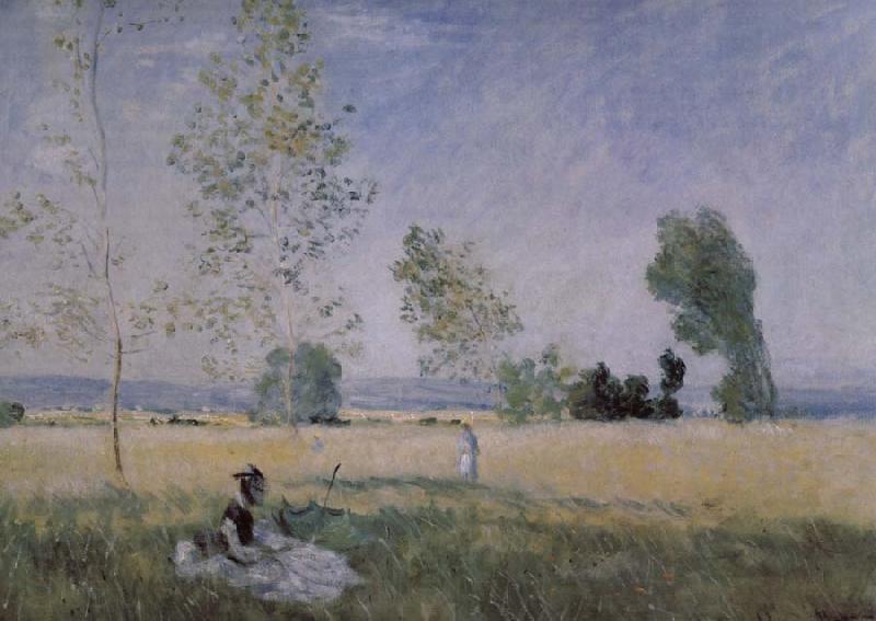 Claude Monet Meadow at Bezons Germany oil painting art